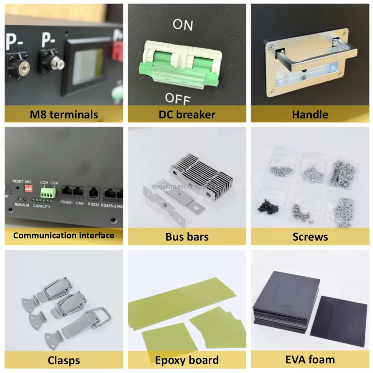 docan apexium 48v diy box kits 314 280 horizontal with 200a jk bms