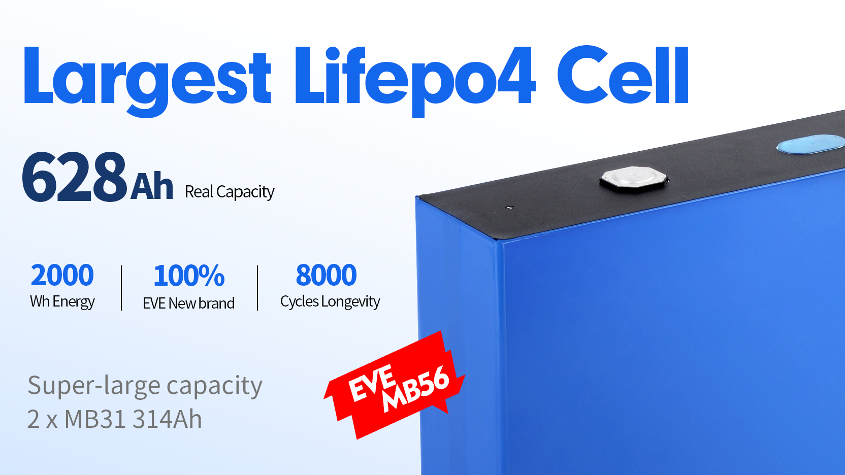 Original EVE MB56 628Ah Large Capacity Battery