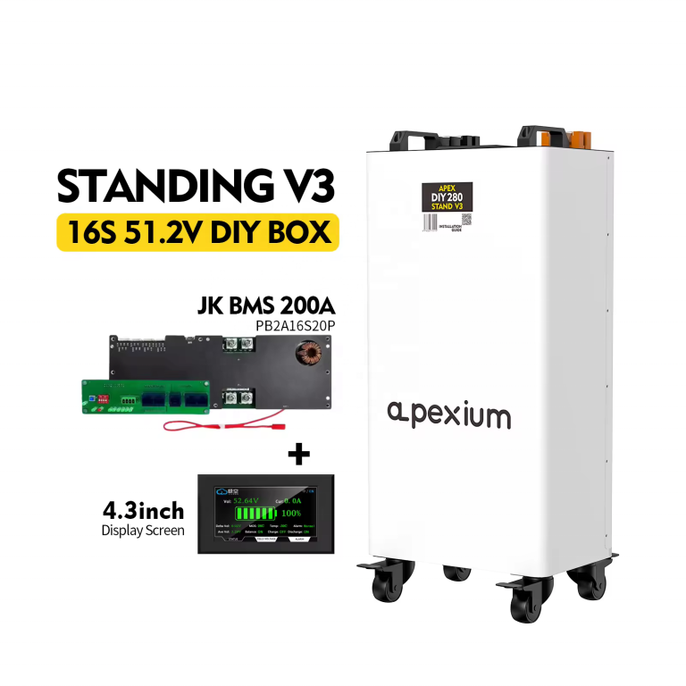 docan vertical lifepo4 battery 48v 280 304 314 diy box kits with jk 200a bms wifi bluebooth